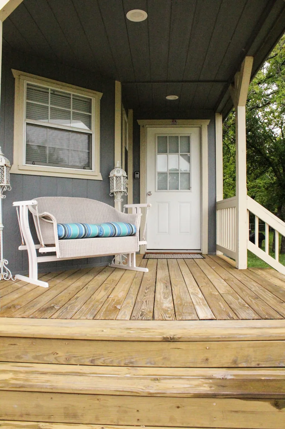 The porch swing at Cabin 2