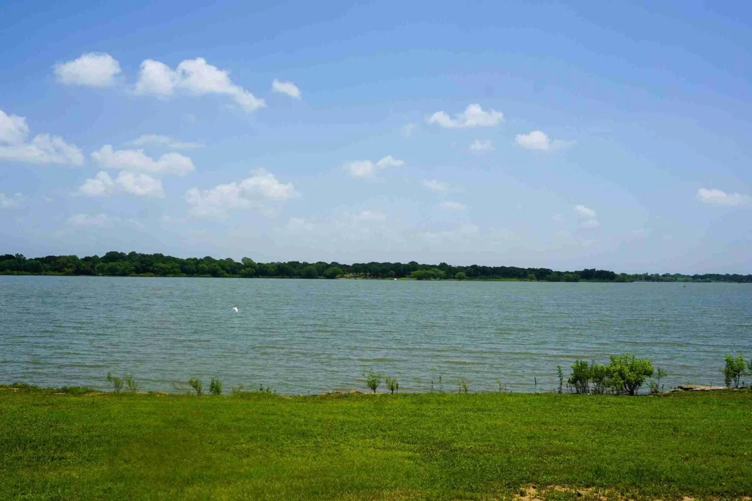 Open water off the ranch shoreline