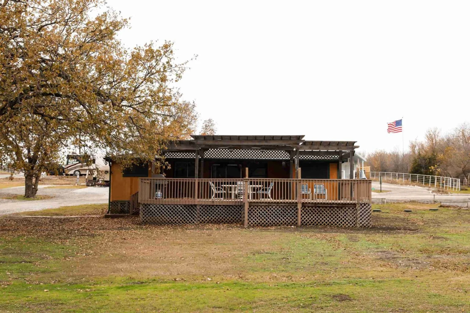 The covered pavilion